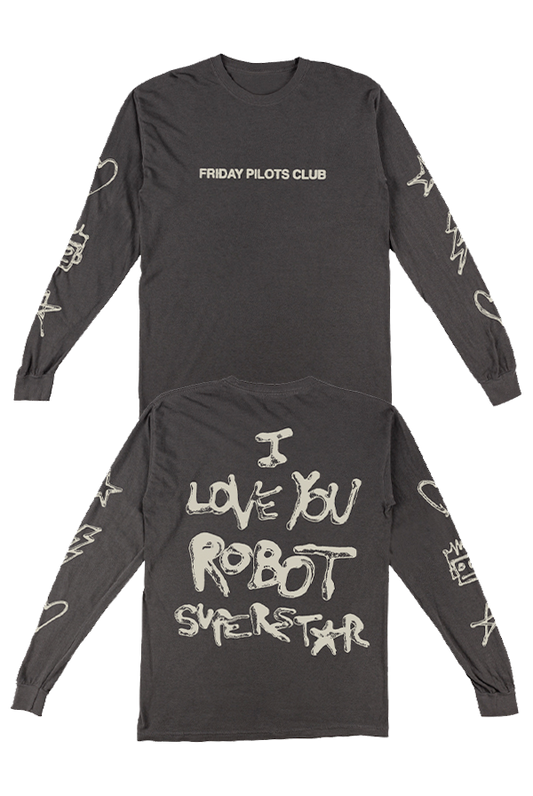 Robot Superstar Long Sleeve Tee (Pepper) Graphite