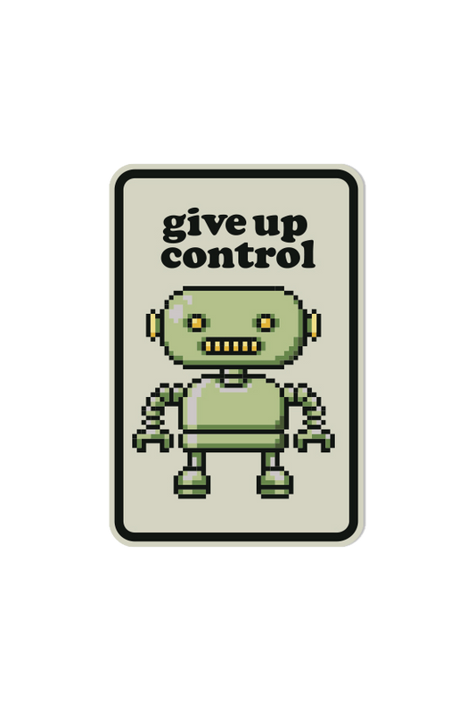 Robot 3x4 Vinyl Sticker Full Color